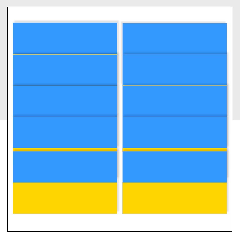 Ukraine Flag Laptop Sticker Pack of 10 (25 x 15mm) Waterproof UKR Flag iPad Helmet Bumpers Fridge Packwith® #P1062