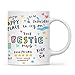 Gossby Bestie Coffee Mug - Best Friend Gift For Women - Friendship Gift for Female Friend - Friendship Gifts For Women Birthday - Gifts For Close Female Friends - 11oz White Ceramic Cup