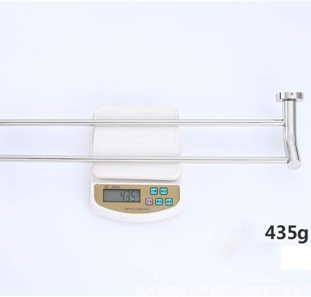 NEECS Toalleros para Ducha Barra para Toallas Toallero Toallero Torre Percha Doble Poste Tendedero Baño Inodoro Acero Inoxidable Se Puede alargar (Color: Metálico Tamaño: 50) (Metálico 7