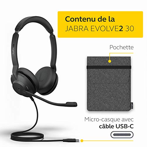 Jabra Evolve2 30 Casque Stéréo Anti-Bruit Certifié Unified Communications (UC) avec Technologie D’appel à 2 Microphones… - Les Beatles, Paul McCartney, John Lennon, RIngo Starr, George Harrison Jabra Evolve2 30 Casque Stéréo Anti-Bruit Certifié Unified Communications (UC) avec Technologie D'appel à 2 Microphones… – Image 3