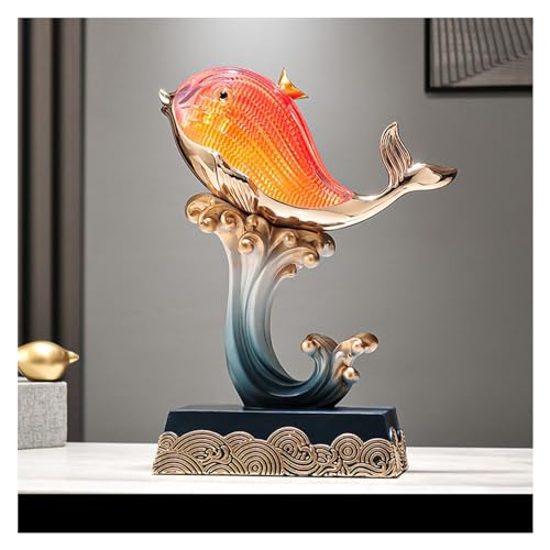 Décoration animale haut de gamme avec cette élégante statue de dauphin - 4