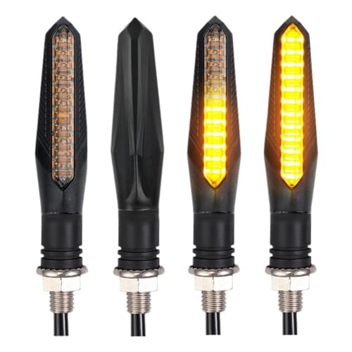 Clignotants de moto universels LED feux jour 12V eclairage moto jaune momt
