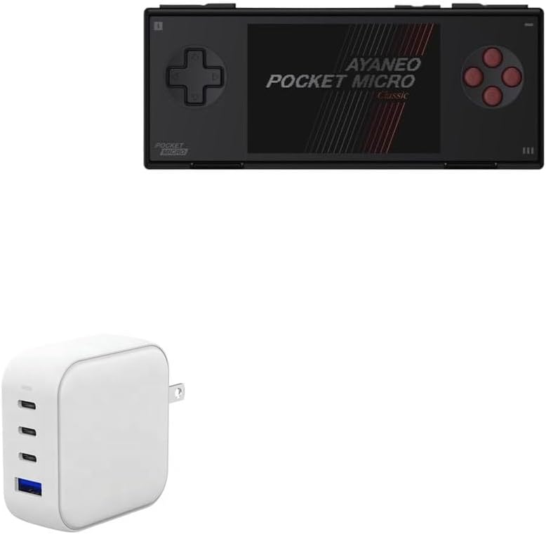 BoxWave Charger Compatible with Ayaneo Pocket Micro - PD miniCube (100W), 100W 3 PD Port Wall Charger International - Winter White