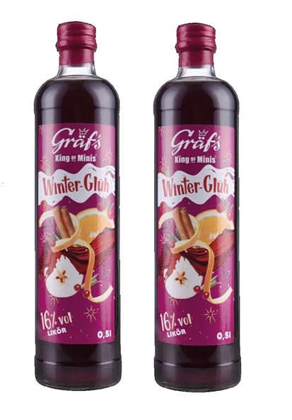 2 Flaschen Gräfs Winter Glüh wärmender Likör a 0,5l 16% Vol. + Space Keks gratis a 45 g von...