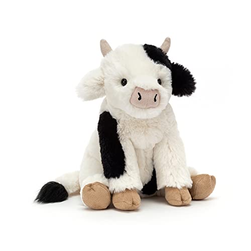 Image of Jellycat Carey Calf Cow Stuffed Animal, 9 inches - Farmyard Plush Toy - Classic Children's Gift