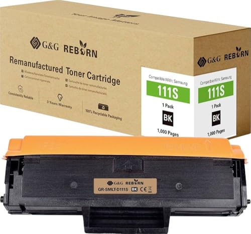 G&G Toner de rechange pour Samsung MLT-D111S, SU810A, noir, 1000 pages, remanufacturé 213
