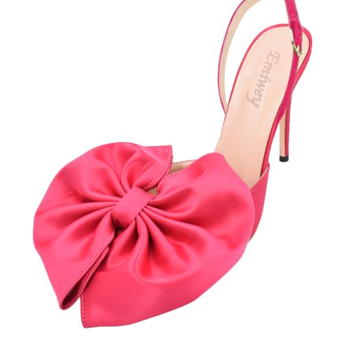 Women's Bow-Knot Pointed Toe High Heel Stiletto Pumps Dress Party Ladies Sandals Shoes2