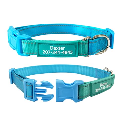 Personalized-Dog-Collars-Reflective-Nylon-Collar-with-Customized-Printed-Name-Tag-Adjustable-Sizes-for-Small-Dogs-Medium-and-Large-5-Colors-and-5-Fonts-for-Male-Female-Boy-Girl-Puppies