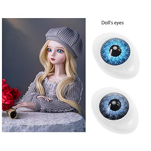 The Lord of the Tools 16Pcs Oval Flat Hollow Plastic Eyes Colourful Toy Eyes Puppet Doll Bear Craft Eyes Toys Decorative Accessories for DIY Making Big Size - Image 2