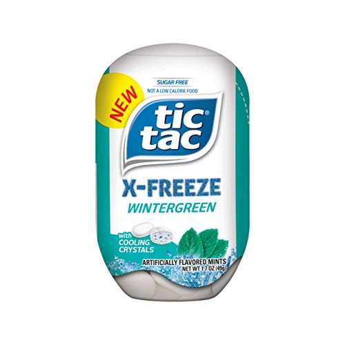 Tic Tac X-FREEZE Sugar Free Breath Mints, Wintergreen,1.7-Ounce (Pack of 8)