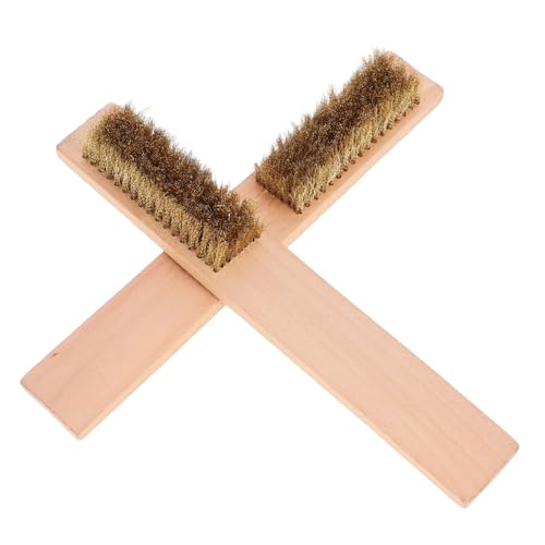 SUPVOX Snowboard Wax Brush Set 2pcs Sliding Plate Cleaning Brush Rust Removal Bristle Brush