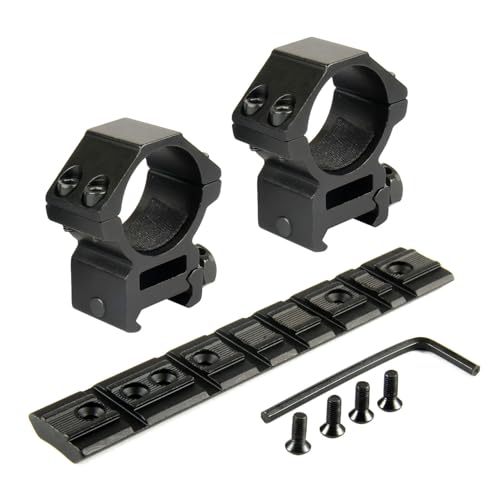 TACFUN Ruger 10/22 Rail Mount for Picatinny/Weaver + 30mm Scope Rings Set