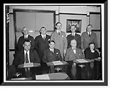 Historic Framed Print, Seated: C.L. Pitman, J.G. Nichols, Phillys [...] Goldsborough, Miss Jean Shibler, [...] standing: Albert G. Towers, Frances C. Brown, E.C. Tefft [?], L.W. Barlow, M.R. Diggs, Federal Deposit Insurance Corp., 17-7/8" x 21-7/8"