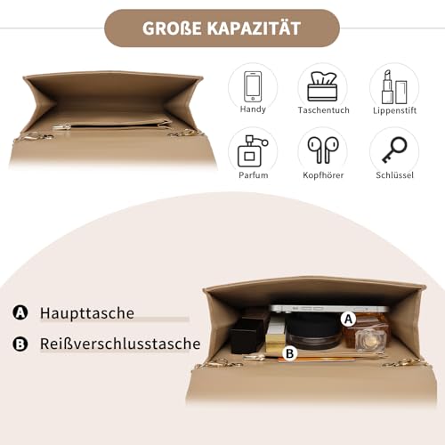 Miss Lulu Clutch Damen Wildleder-Optik Leichtgewicht Umhängetasche für Hochzeiten Partys Bälle