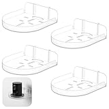 4 Pack Adhesive Security Camera Wall Mount, Universal Transparent Monitor Wall Mount...