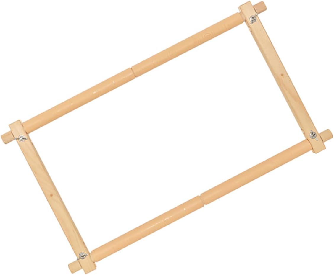 Housoutil Beech Wood Cross Stitch Frame Stand Adjustable Embroidery Tool Holder for Easy Crafting for Beginners and Experienced Embroiderers for Home and Travel Embroidery Projects