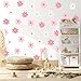 BBTO Daisy Wall Decal Flower Vinyl Wall Floral Decals Peel and Stick Daisy Stickers for Kids Nursery Art Bedroom Living Room(Pink, White)
