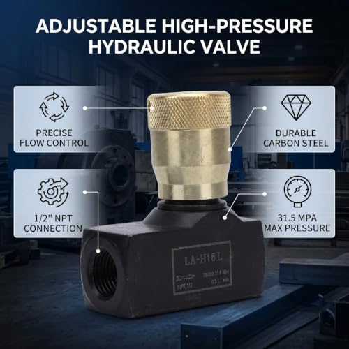 Evite tirones con la válvula de aguja de control de flujo hidráulico NPT 1/2 bidireccional 3
