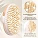 2 Pack Dry Brushing Body Brush, Natural Bristle Exfoliating Brush with Massage Nodes, for Lymphatic Drainage and Improving Skin Health and Reduces Acne