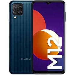 Samsung Smartphone Galaxy M12 con Pantalla Infinity-V TFT LCD de 6,5 Pulgadas, 4 GB de RAM y 64 GB de Memoria Interna Ampliable, Batería de 5000 mAh y Carga rápida Negro (ES Versión)