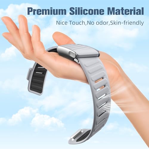 Image of VEMIGON Silicone Sport Band Compatible with Whoop 5.0 One /Peak, Life /MG, Breathable, Adjustable Waterproof Replacement Wristband Strap with Stainless Steel Frame Connector, NOT for Gen 4.0(Band only)
