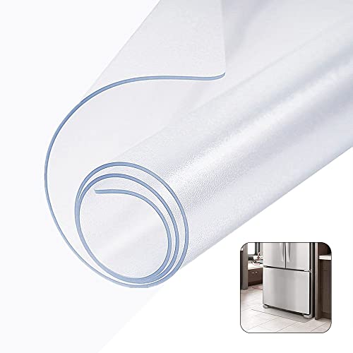 WORKLION 床保護 冷蔵庫マット： 75×70cm 〜600Lクラス キズ防止 凹み防止 カビ防止 無色 透明 耐熱 防水 汚れ対応 抗菌 滑り止め 床マット キッチンまっと 床保護シート