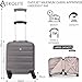 Aerolite 45x36x20cm Easyjet Maximum Size 8 Wheel ABS Hard Shell Carry On Hand Cabin Luggage Underseat Flight Travel Bag Spinner Suitcase 45x36x20 with TSA Lock (2 x Charcoal)