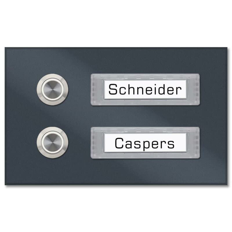 Zweifamilien Türklingel 145x90mm mit wechselbaren Namensschildern