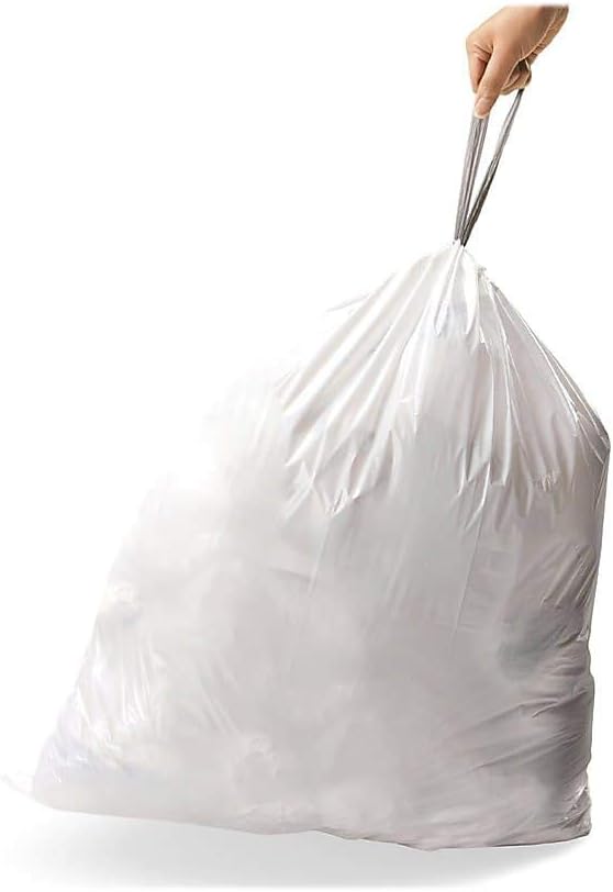 60% Off Discount simplehuman Code Q Custom Fit Drawstring Trash Bags in Dispenser Packs, 30 Liter / 8 Gallon, White – 240 Liners