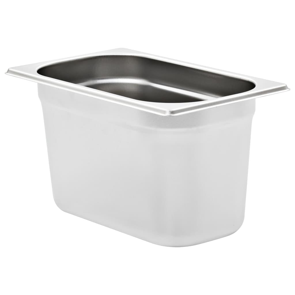 Solivagant Contenitori Gastronorm 4 pz GN 1/4 150 mm in Acciaio Inox,Argento,2.65kg
