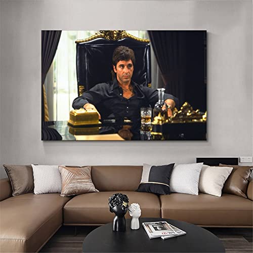 Iwy Al Pacino Scarface Movies Tony Montana Canvas Art Poster And Wall Art Picture Print Modern Family Bedroom Decor Posters 16X24Inch(40X60Cm) #TOP3