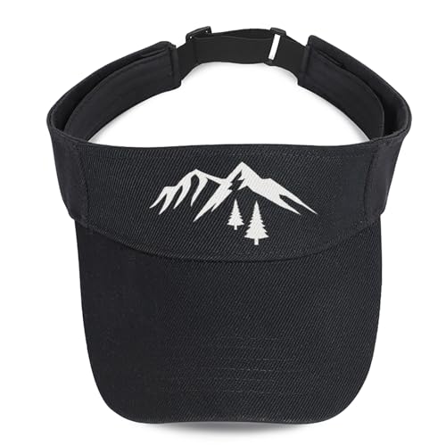 Image of Butterfly Flower Visor Hat Black Women Running Visors Adjustable Size Stylish Sunflower Tennis Summer Sun Visors for Men Boy