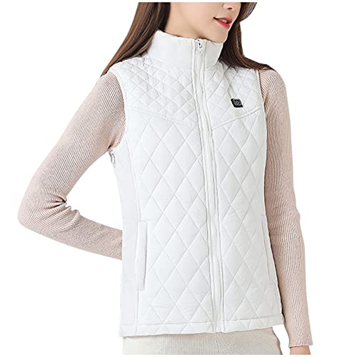 Juranmo Heated Vest Women Rechargeable Waterproof Heated Jacket Fleece Heated Vest Lightweight Electric Heating Jacket #TOP1