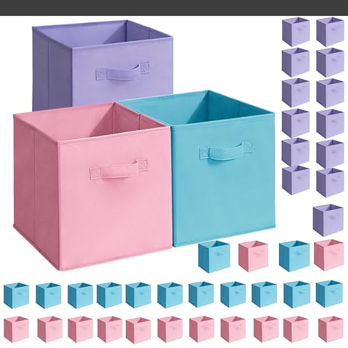 Paniers de rangement en tissu pliables motif ciel de rêve Easi lot de 42