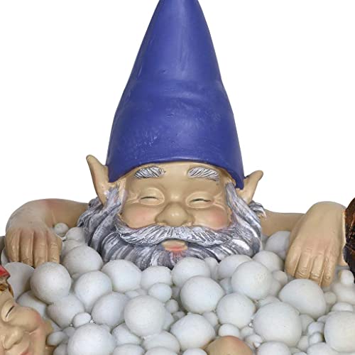 Cafele Solar Good Times Bubble Bath Gnomes, Funny Garden Gnome Couple In Bathtub Led Solar Statue Figurine For Outdoor Lawn Patio Yard Landscape Christmas Decorations, Multicolor #TOP5