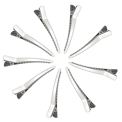 100 Piezas Pinzas para el Cabello de Metal Plateado de 6CM Dientes de Cocodrilo miniatura 5