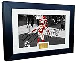 Patrick Mahomes Mecole Hardman Kansas City Super Bowl LVIII 58 Winners Autographed Signed 12x8 A4 Photo Photograph Picture Frame American Football Poster Gift BW