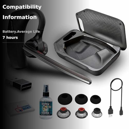 image for Poly Voyager 5200 UC Bluetooth Headset (7K2F3AA) Bundle Including: Gob