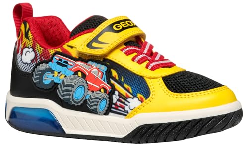 Geox J INEK Boy E, Zapatillas, Yellow/Red, 30 EU
