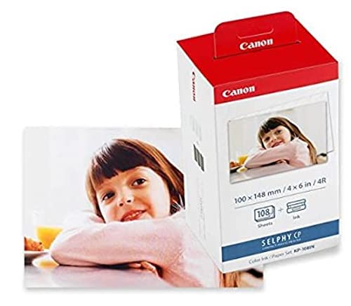 Canon Kp-108In 3 Color Ink Cassette And 108 Sheets 4 X 6 Paper Glossy For Selphy Cp1300, Cp1200, Cp910, Cp900, Cp760, Cp770, Cp780 Cp800. Bonus: Quality Photo Microfiber Cloth #TOP2
