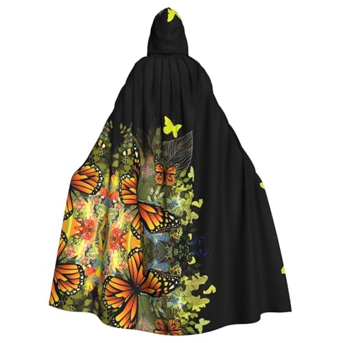 Capa con capucha de mariposa sin cremallera para evitar enganches en cosplay