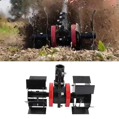 Pyhodi 9 Tooth Electric Grass Trimmer Wacker Head, Lawn Edger Trimmer Deep Plowing Wheel, Universal Garden Tiller Loose Soil Accessory, Lawnmower Brush Cutter for Yard Lawn Garden (28mm) - Thumbnail 3