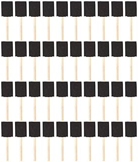 Hbaebdoo 2 inch Foam Sponge Wood Handle Paint Brush Set (Value Pack of 40) -, Durable and Great for Acrylics, Stains, Varnishes, Crafts, Art