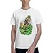 T-shirt pour homme Bulldog St Patricks Day Hat Glasses for Funny Design Round Neck Cotton Tee-Shirts at Home, blanc, XXL