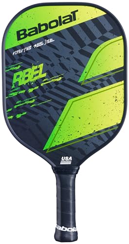 Babolat RBEL - Paleta de pickleball (negro/verde/amarillo)