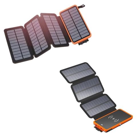 Hiluckey 25000mAh Solar Charger/Hiluckey 10000mAh Wireless Solar Power Bank Cover