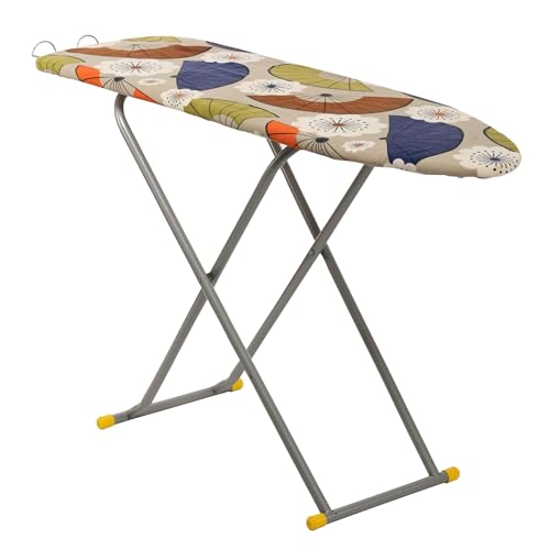 Image of Kuber Industries 15 Inch Adjustable & Foldable Iron Stand for Clothes & Sarees | (Pack of 2) Quick Pressing Board | Ironing Table for Home | Beige