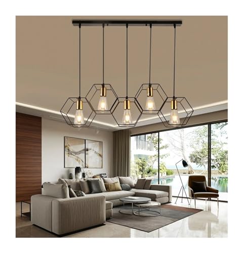 Lustre à têtes multiples à câble de suspension réglable pour chambre - 3