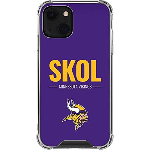 Skinit Clear Phone Case Compatible with iPhone 13 Mini - Officially Licensed NFL Minnesota Vikings Team Motto Design