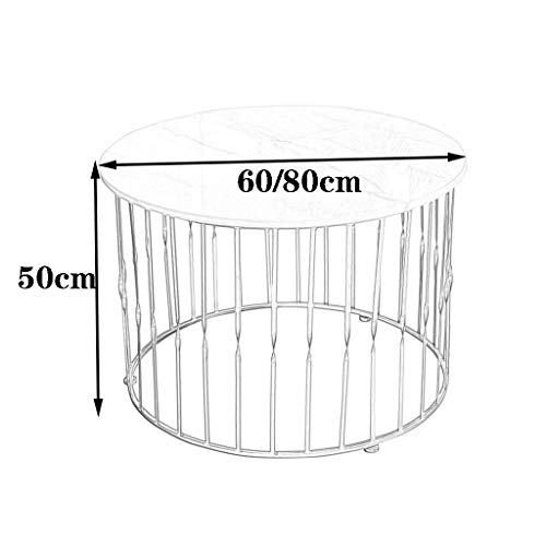 Table à thé ronde compacte et stable pour sublimer un petit salon - 4